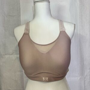 Under Armour Women's Nude Sports Bra with Mesh Detail